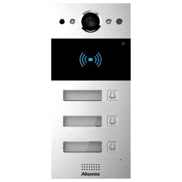 AK-R20B3BONWALL - SIP INTERCOM WITH THREE 3 BUTTONS VIDEO & CARD READER
