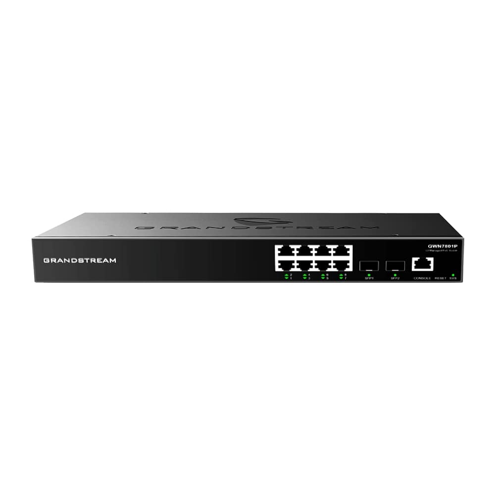 GR-GWN7801P - ENTERPRISE LAYER 2 MANAGED POE NETWORK SWITCH 8 X GIGE 2 X SFP FANLESS DESIGN