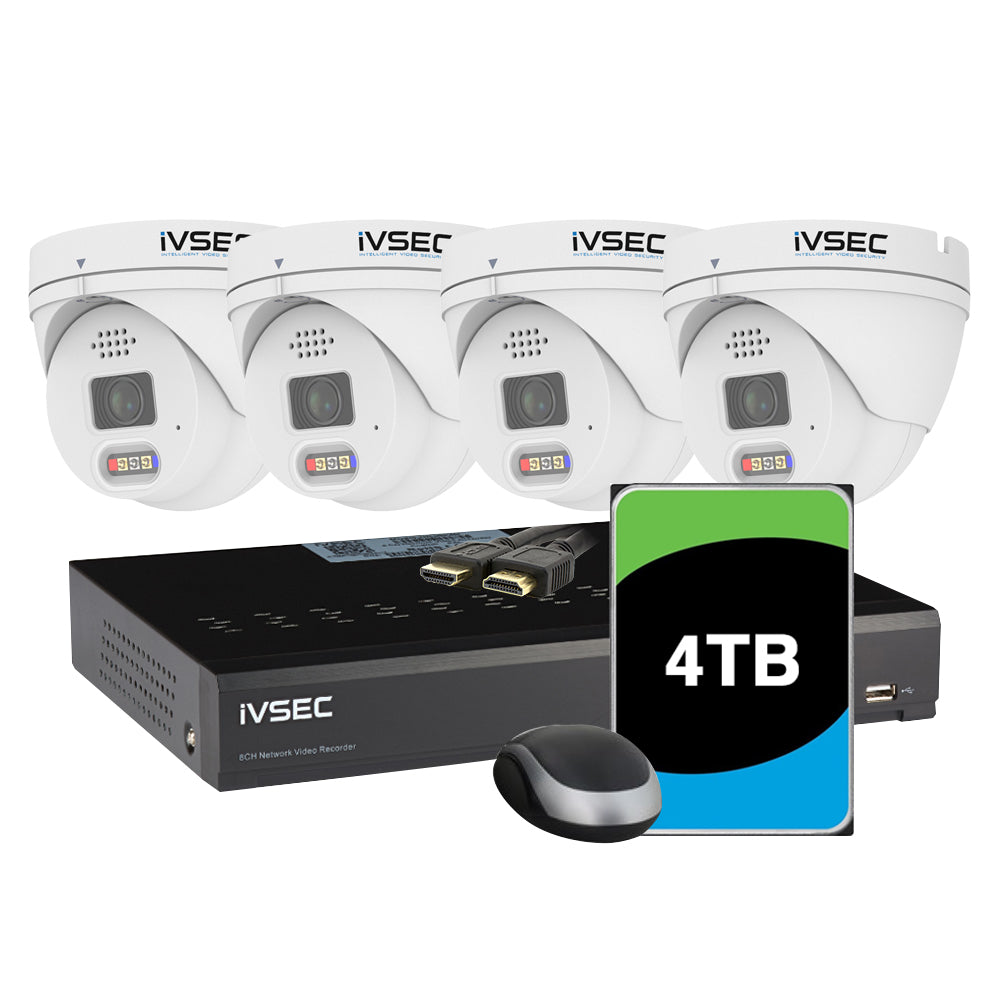 IVK-55B - IVSEC KIT 4 X NC340ADXB 12MP IP CAM WITH ADV DET NR3082XB-4TB 8 x PoE NVR 4K