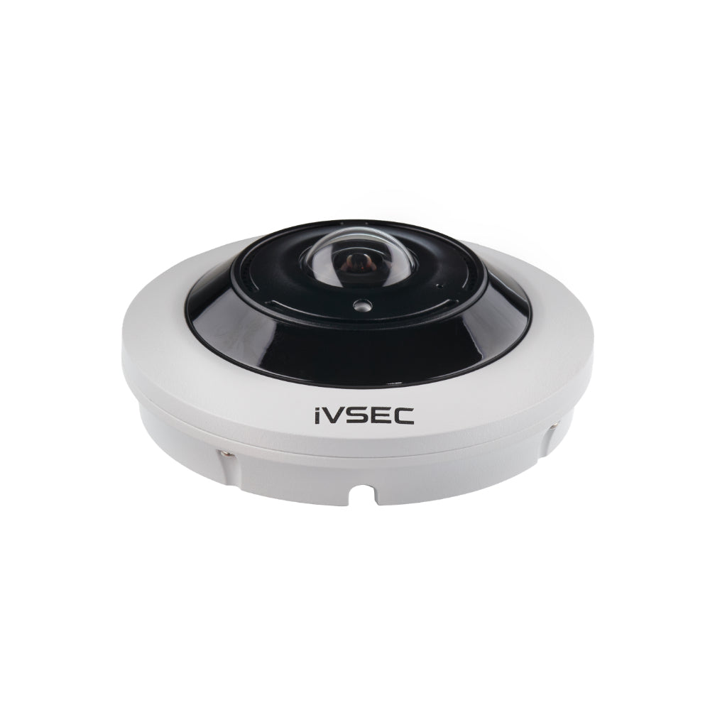 IVNC541XA - IVSEC DOME IP CAMERA 12MP 360 FISHEYE 25FPS 9MP POE IP66 5M IR 2 WAY AUDIO