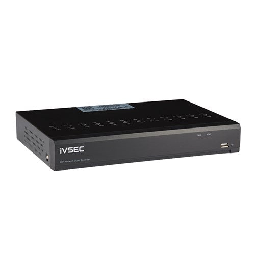 IVNR308XD - IVSEC NR308XD NVR 8 CHANNELS 12MP 8 x POE PORTS 1 BAY H265 4K HDMI IVS
