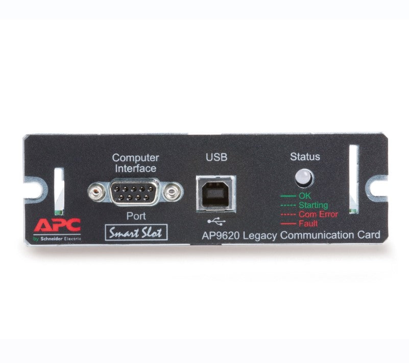 AP9620 - APC Protocol translation to UPS-Link, Management Options, Legacy Communications SmartSlot Card, UPS support for UPSLink protocol serial communications