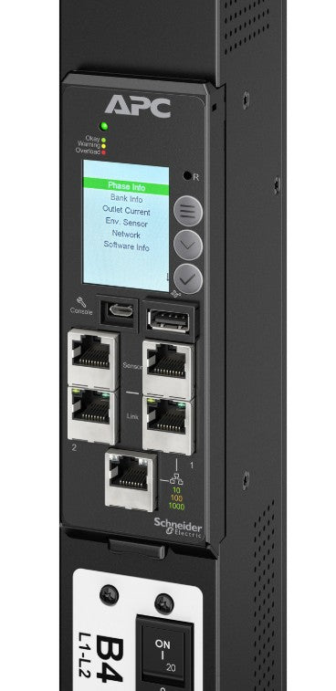 APDU11350ME - APC NetShelter Rack PDU Advanced Gen 2, Metered, 3Phase, 22.1kW 400V 32A or 17.3kW 415V 30A, 530P6, 48 Outlet