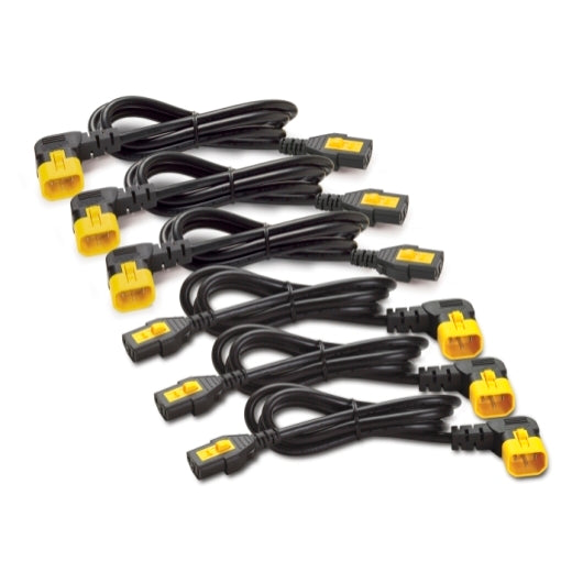 AP8704R-WW - APC Locking Power Cord Kit, C13 to C14 (90 Degree), 1.2M Length, 6 Pack
