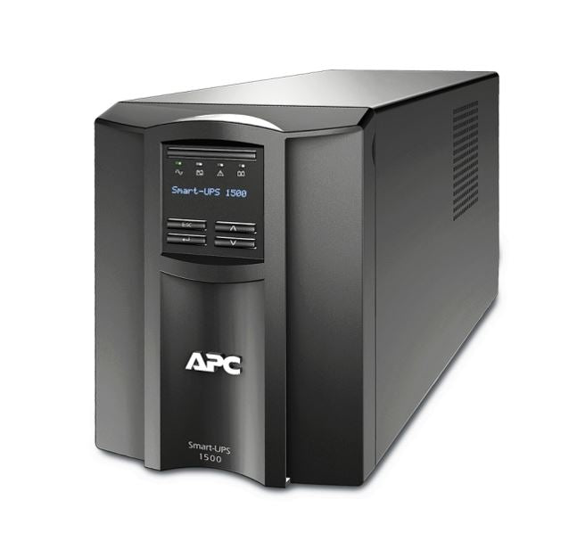 SMT1500IC - APC Smart-UPS 1500VA/1000W Line Interactive UPS, Tower, 230V/10A Input, 8x IEC C13 Outlets, Lead Acid Battery, SmartConnect Port+SmartSlot, AVR, LCD