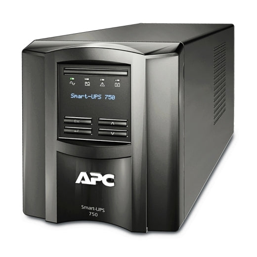 SMT750IC - APC Smart-UPS 750VA/500W Line Interactive UPS, Tower, 230V/10A Input, 6x IEC C13 Outlets, Lead Acid Battery, SmartConnectLCD