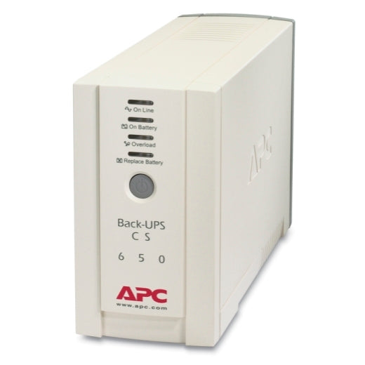 BK650-AS - APC Back-UPS 650VA/400W Standby UPS, Tower, 230V/10A Input, 4x IEC C13 Outlets, Lead Acid Battery, User Replaceable Battery
