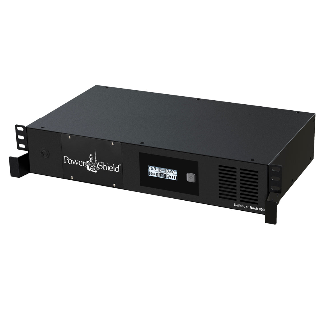 PSDR800 - PowerShield Defender RackMount 800VA/480W, 2RU Shallow depth UPS, 6 AUS sockets, 2 x 10 Amp IEC, user-replaceable batteries, 2-year warranty