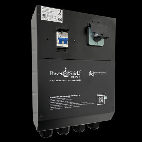 PSMBSW10K - PowerShield Wall Mount 1:1 Maintenance Bypass Switch for 6-10kVA UPS, HW, Interlocked, facilitates safe maintenance procedures
