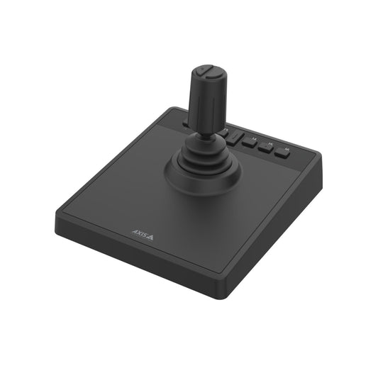 TU9002 Joystick gives responsive and accurate control of all Axis PTZ cameras. It is a 3-axis joystick with a turn knob and six application-defined hotkeys
