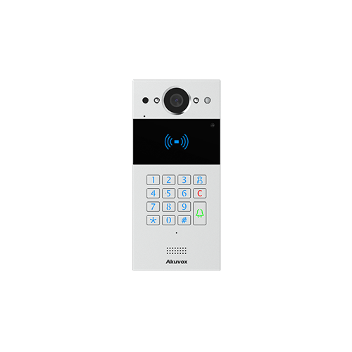 SIP INTERCOM WITH KEYPAD AND RF CARD READER SILVER