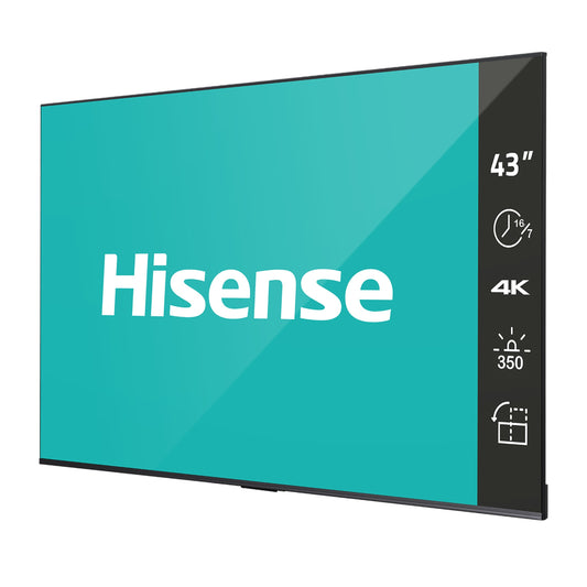 HS-43DP30FE - Hisense 43DP30FE 43 UHD Digital Signage 350nit 16 x 7 Android 9