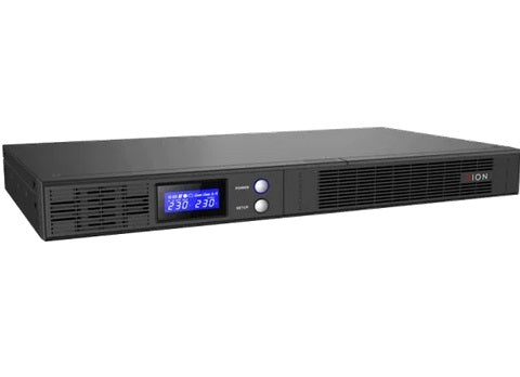 ION F15R Line Interactive 650VA/390W, Rack/Tower 1U, LCD, RS232, HID USB, built in internal battery, 1A charger, EPO.