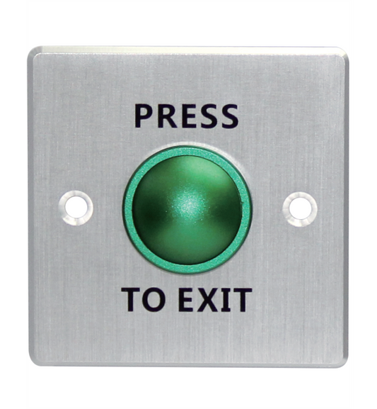 AK-EB12-SILVER - EXIT BUTTON PRESS TO EXIT BUTTON