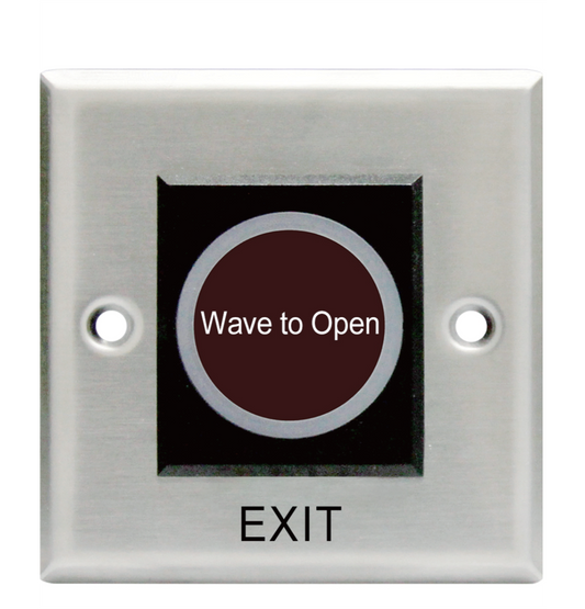 AK-EB13-SILVER - EXIT BUTTON TOUCH FREE INFRARED SENSOR