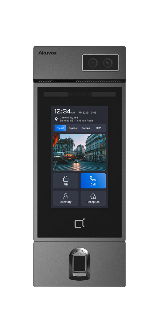 AK-S535-F-KIT - FACIAL RECOGNITION DOOR PHONE EXPANDABLE WITH FINGERPRINT MODULE