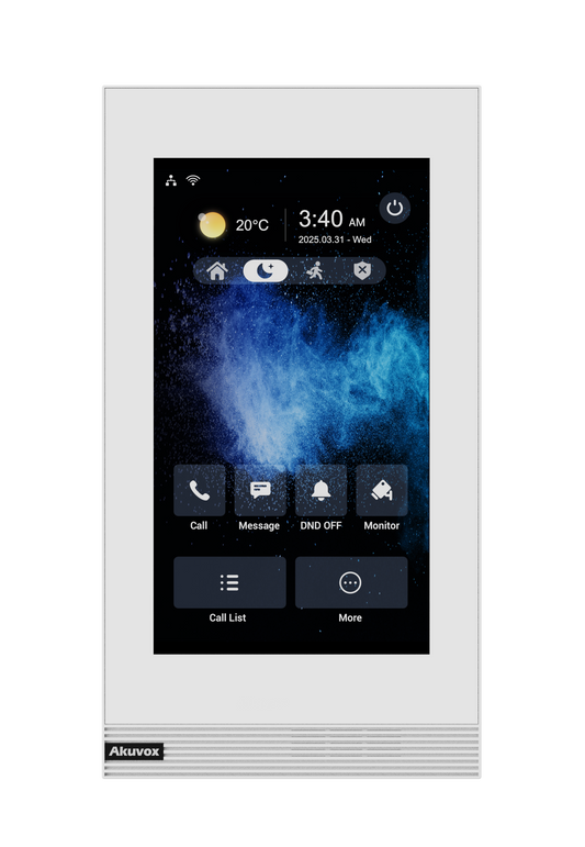 AK-S562-V-WHITE - 7 SIP INDOOR MONITOR IN WHITE LINUX VERSION VERTICAL