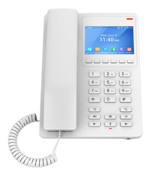 GR-GHP630W - DESKTOP HOTEL PHONE 3.5 COLOR LCD POE DUAL-BAND WIFI 6 WHITE