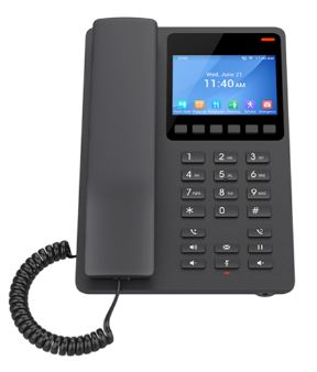 GR-GHP631W - DESKTOP HOTEL PHONE 3.5 COLOR LCD POE DUAL-BAND WIFI 6 BLACK