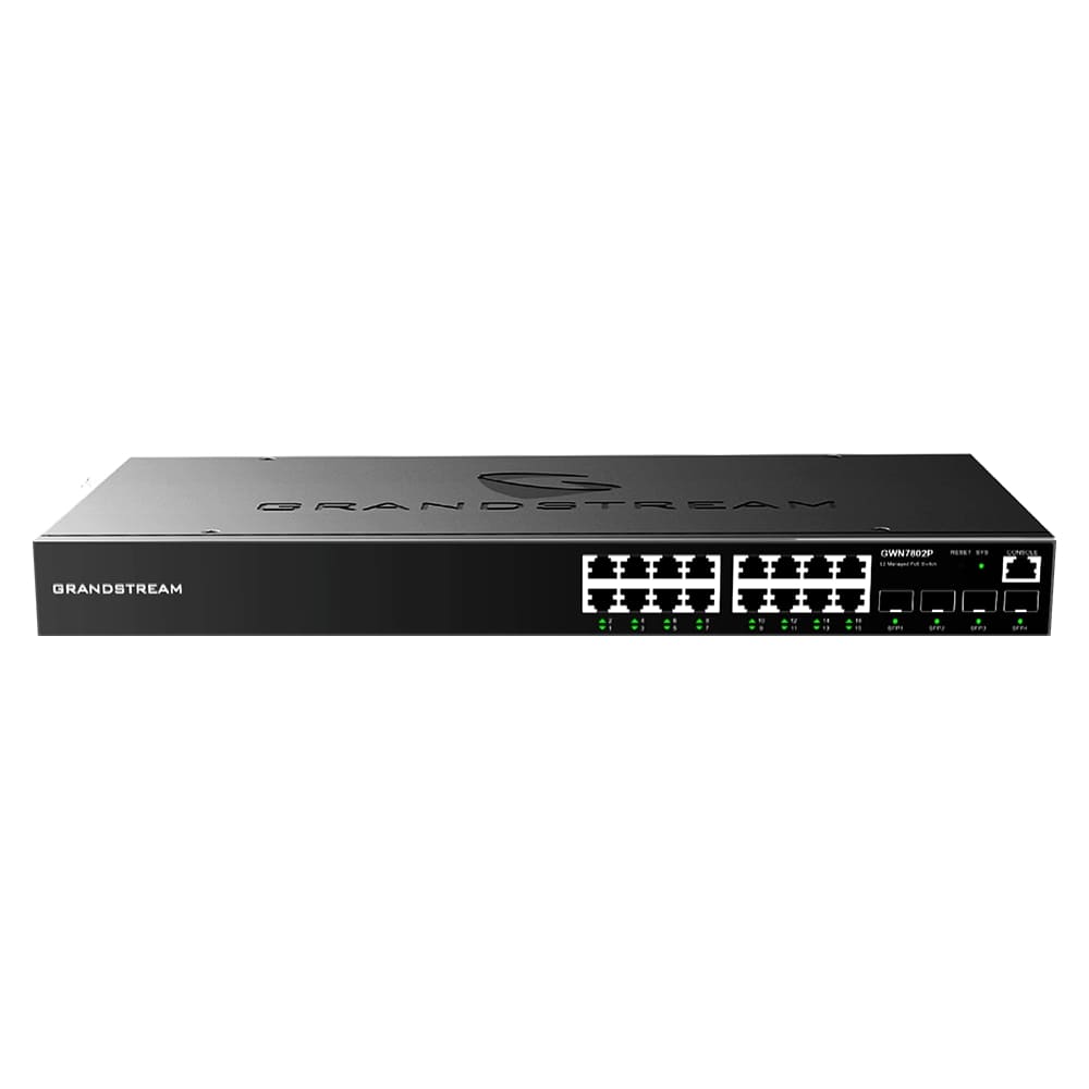 GR-GWN7802P - ENTERPRISE LAYER 2 MANAGED POE NETWORK SWITCH 16 X GIGE 4 X SFP