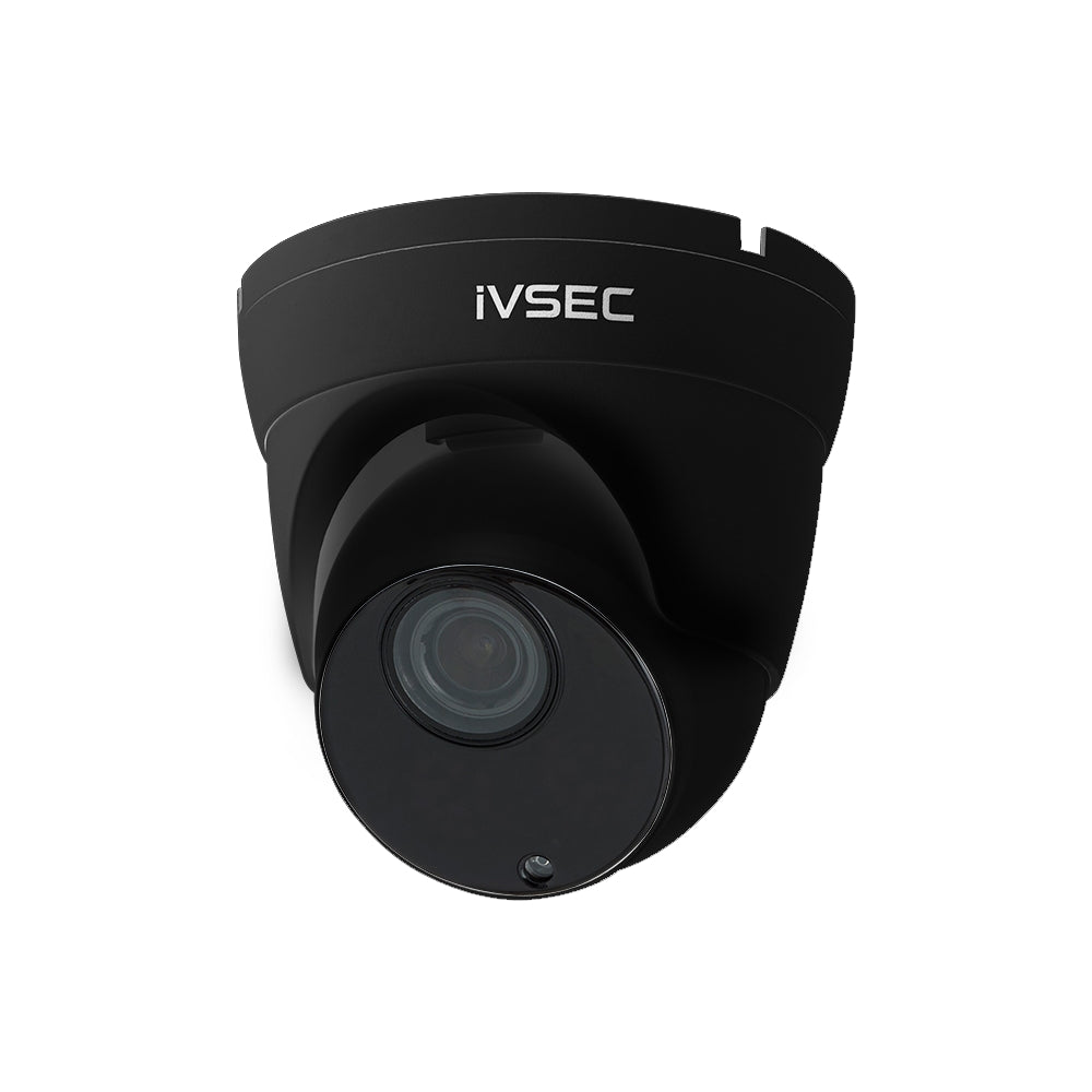 IVSEC TURRET IP CAMERA 8MP 3.6MM-12 MM MOTORISED LENS 25 FPS POE IP66 45M IR BLACK