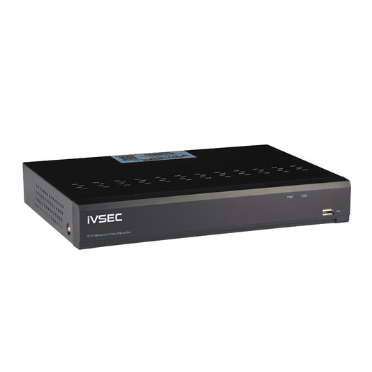 IVNR3082XB - IVSEC NR3082XB NVR 8 CHANNELS  12MP 8 x PoE PORTS 2 BAYS H265 4K HDMI IVS