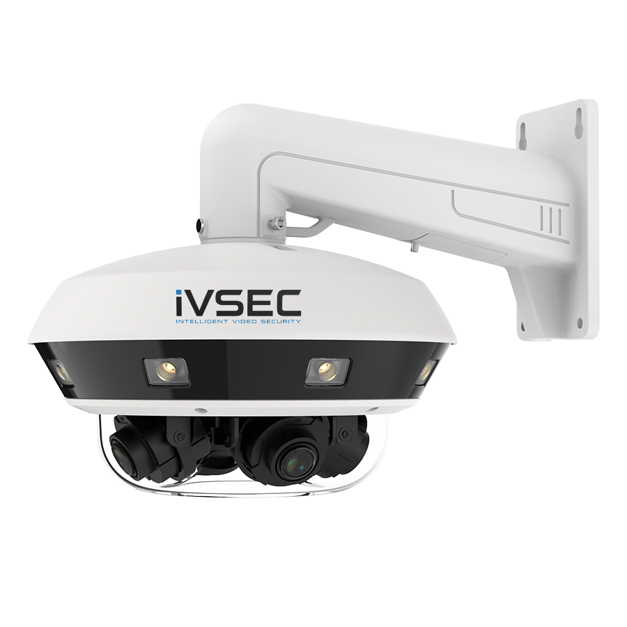 IVSEC DOME IP CAMERAS 32MP USING 4-DIRECTIONAL 8MP MULTISENSOR 25FPS IP66 IR