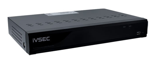 IVNR004XB - IVSEC NR004XB NVR 4 CHANNELS 12MP 4 x POE PORTS 1 BAY H265 4K HDMI BASIC IVS