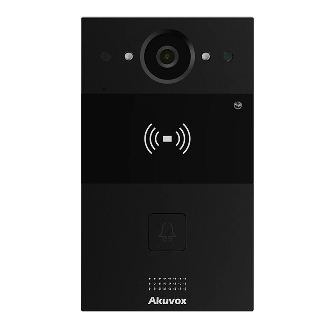 AK-R20ABLK-ONWALL - SIP INTERCOM WITH ONE BUTTON VIDEO & CARD READER BLACK