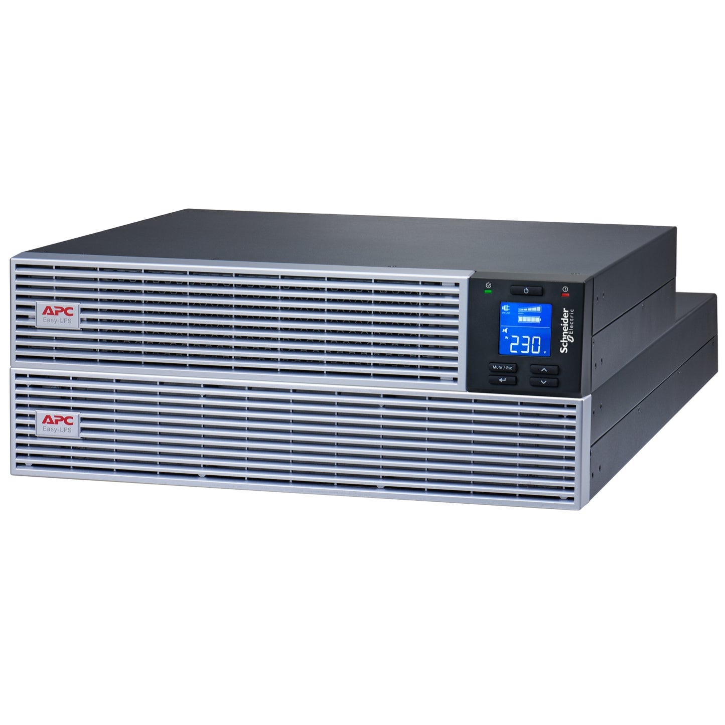 SRVL1KRILRK - APC Easy UPS 1000VA/800W Online UPS, 4U Rackmount, 230V/10A Input, 3x IEC C13 Outlets, Lithium Battery, W/ Extended Battery Pack, W/ Rail Kit
