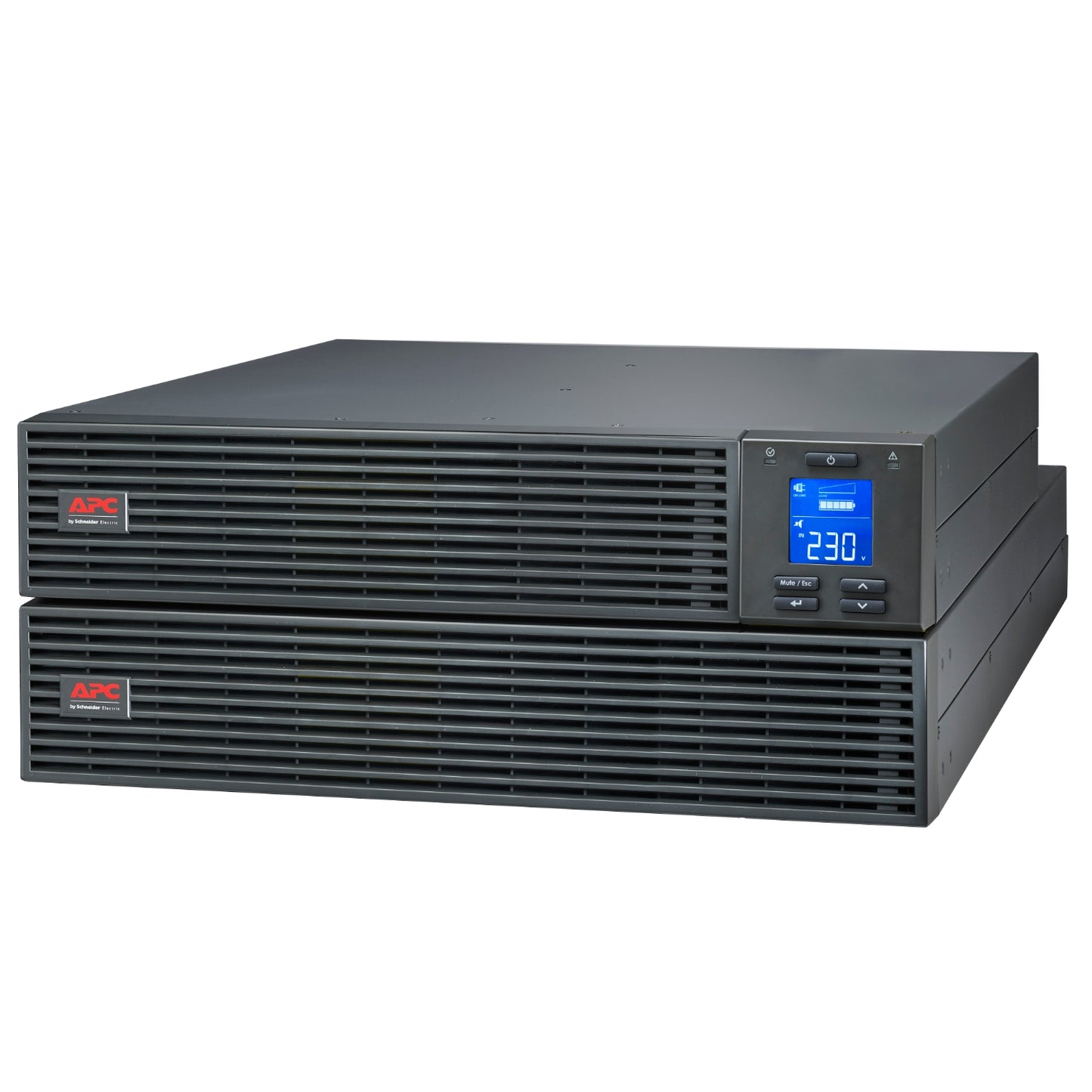 SRV1KRILRK - APC Easy UPS 1000VA/800W Online UPS, 4U Rackmount, 230V/10A Input, 3x IEC C13 Outlets, Lead Acid Battery, W/ Extended Battery Pack, W/ Rail Kit