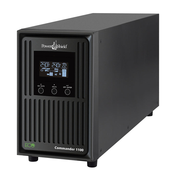 PowerShield Commander 1100VA / 990W - 10Amp, Line Interactive Pure Sine Wave Tower UPS with AVR.