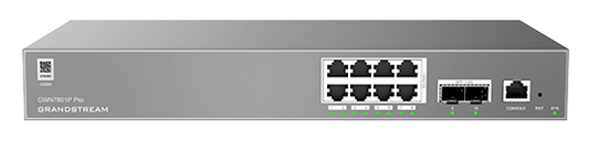 GR-GWN7801PPRO - ENTERPRISE LAYER 2 MANAGED POE NETWORK SWITCH 8 X GIGE  2 X 2.5 GIG SFP 120WATT POE