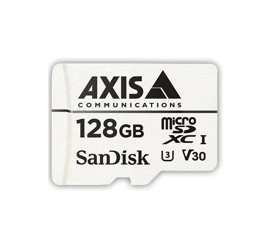 AXIS 10 pack variant of the Surveillance Card 128 GB, a high endurance microSDXC card optimized for video surveillance